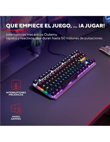 TECLADO TRUST GAMING GXT 834 CALLAZ MECANICO TKL U