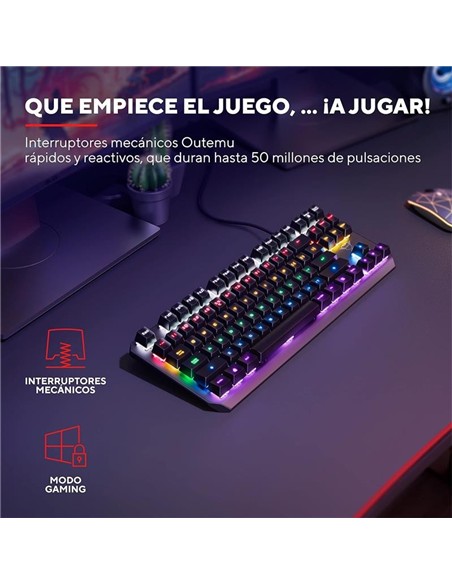 TECLADO TRUST GAMING GXT 834 CALLAZ MECANICO TKL U