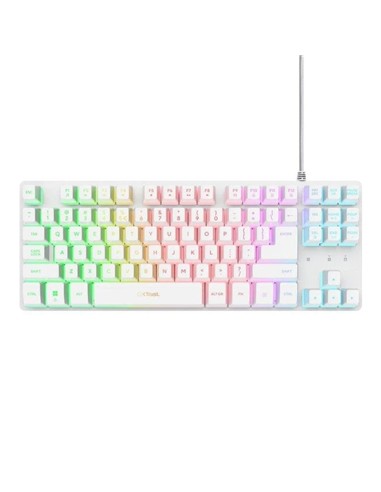 TECLADO TRUST GXT 833W THADO TKL GAMING USB RGB WH