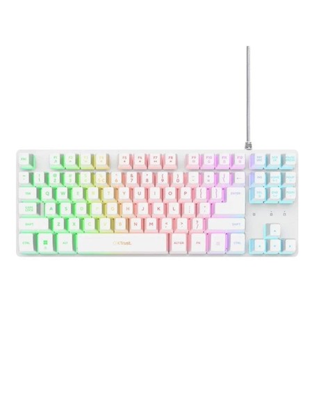 TECLADO TRUST GXT 833W THADO TKL GAMING USB RGB WH