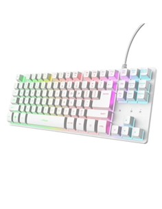 TECLADO TRUST GXT 833W THADO TKL GAMING USB RGB WH 2