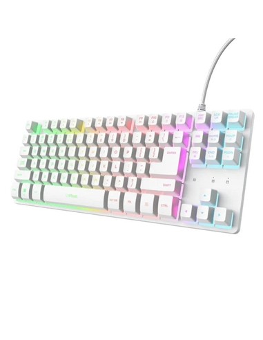 TECLADO TRUST GXT 833W THADO TKL GAMING USB RGB WH