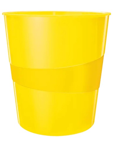 PAPELERA PLASTICO WOW AMARILLO