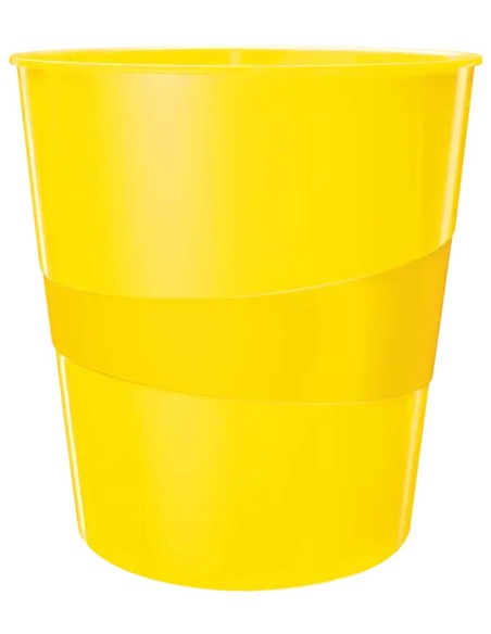 PAPELERA PLASTICO WOW AMARILLO