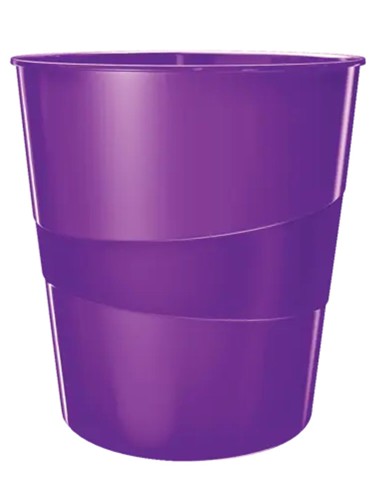 PAPELERA PLASTICO WOW MORADO