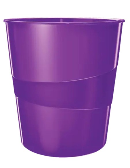 PAPELERA PLASTICO WOW MORADO