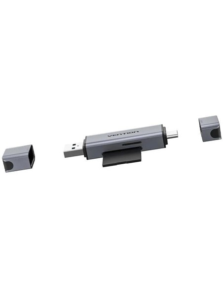 LECTOR DE TARJETAS EXTERNO VENTION USB-A 3.0/USB-C