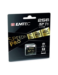 MEMORIA MICRO SD 256GB EMTEC SPEEDIN PRO C10 + ADA 2
