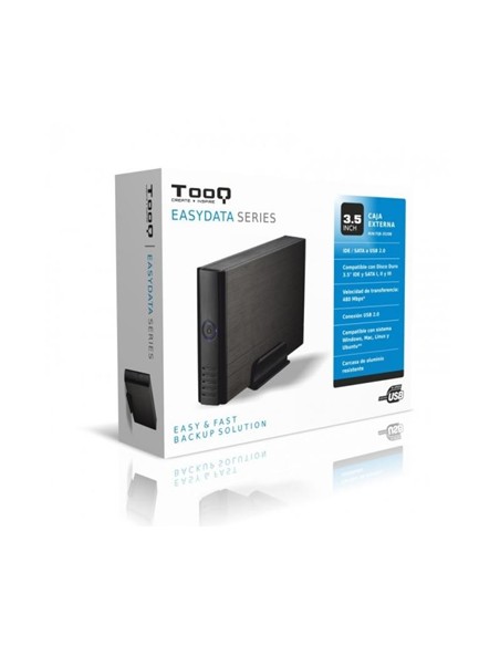 CAJA EXTERNA TOOQ HDD 3.5 IDE/SATA USB BLACK