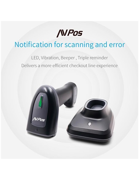 LECTOR AVPOS CODIGOS 1D + 2D +QR BT230 WIRELESS 2.