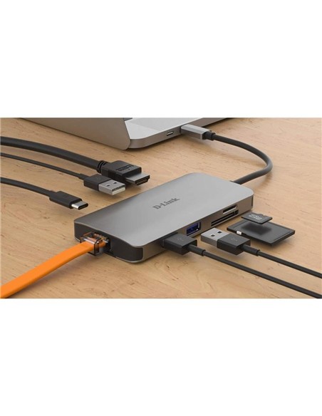 DOCK HUB USB D-LINK 8 EN 1 DUB-M810 USB-C
