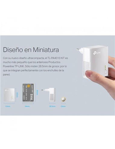 POWERLINE TP-LINK TL-PA4010KIT ETHERNET 2UDS 500M