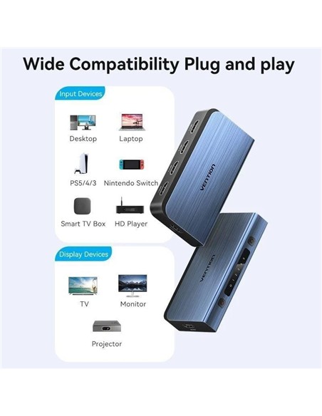 SWITCH CONMUTADOR VENTION HDMI 2.0 4K HDMI/H - 4XH