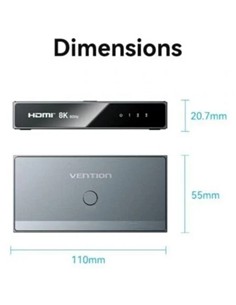 SWITCH CONMUTADOR VENTION HDMI 2.1 8K HDMI/H - 3XH 2