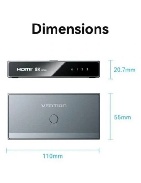 SWITCH CONMUTADOR VENTION HDMI 2.1 8K HDMI/H - 3XH