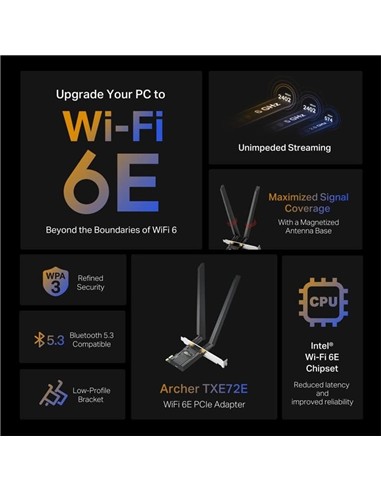 WIRELESS ADAPTADOR PCIE TP-LINK ARCHER TXE72E WIFI
