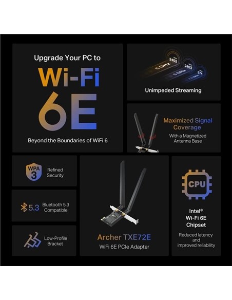 WIRELESS ADAPTADOR PCIE TP-LINK ARCHER TXE72E WIFI