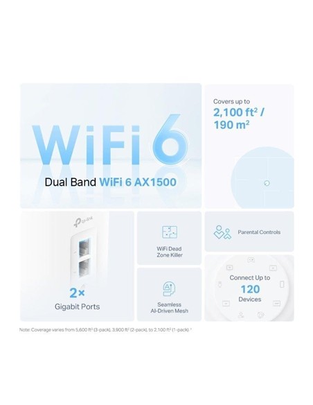 WIRELESS REPEATER TP-LINK AX1500 HOME MESH PACK 3