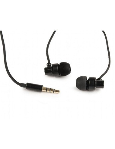 AURICULARES + MICROFONO GEMBIRD IN EAR BLACK