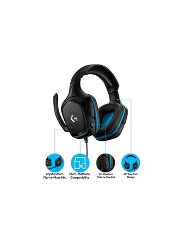 AURICULARES + MICROFONO LOGITECH GAMING G432 USB