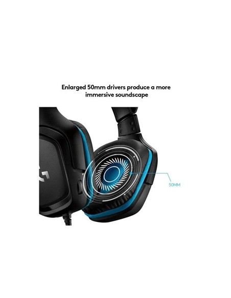AURICULARES + MICROFONO LOGITECH GAMING G432 USB