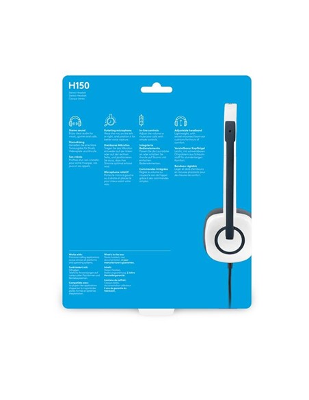 AURICULARES + MICROFONO LOGITECH H150 WHITE