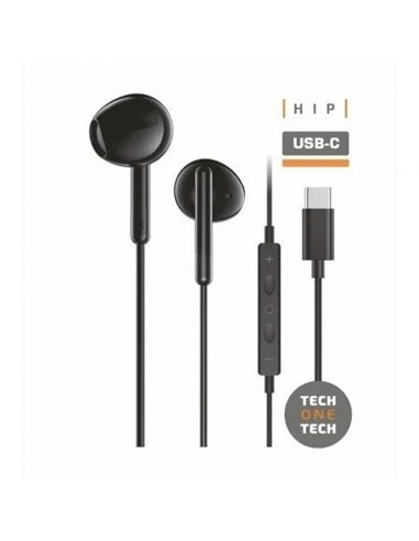 AURICULARES + MICROFONO TECH ONE TECH EAR USB-C BL
