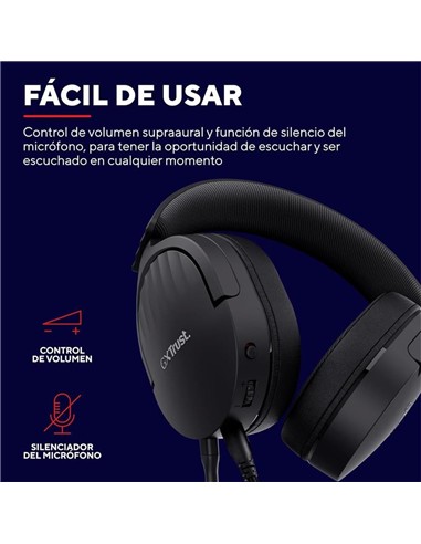 AURICULARES + MICROFONO TRUST GAMING GXT 489 FAYZO
