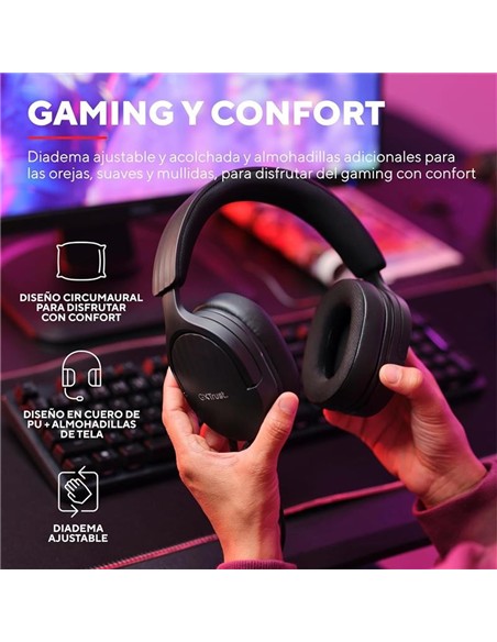 AURICULARES + MICROFONO TRUST GAMING GXT 489 FAYZO