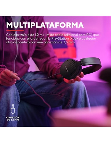 AURICULARES + MICROFONO TRUST GAMING GXT 489 FAYZO