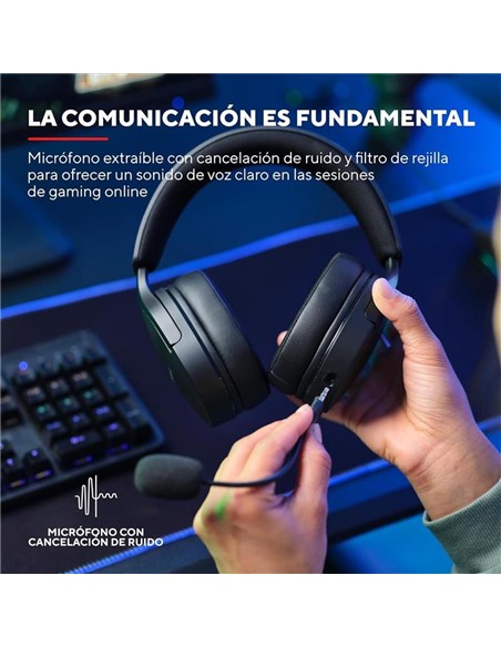 AURICULARES + MICROFONO TRUST GAMING RGB GXT 490 F