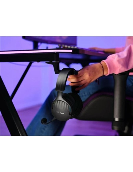 AURICULARES + MICROFONO TRUST GAMING RGB GXT 491 F