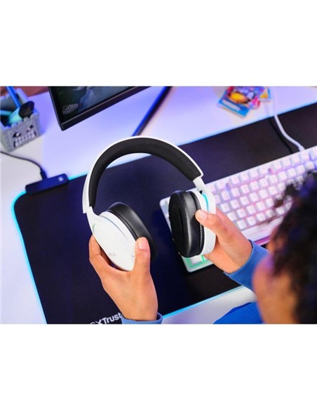 AURICULARES + MICROFONO TRUST GAMING RGB GXT 491W