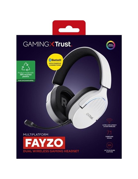 AURICULARES + MICROFONO TRUST GAMING RGB GXT 491W