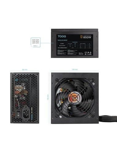 FUENTE DE ALIMENTACION TOOQ HELIOS 850W ATX APFC 8