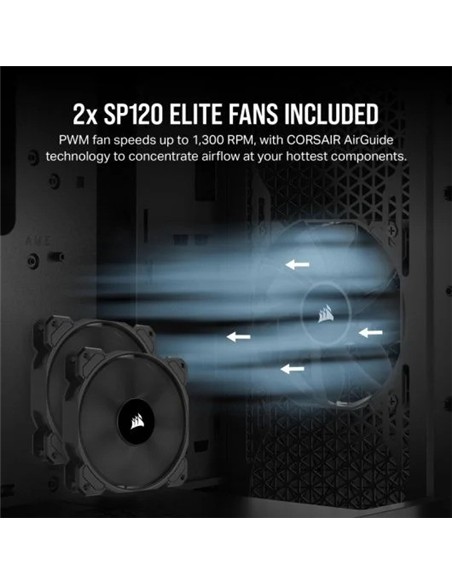 CAJA ORDENADOR GAMING CORSAIR 3000D CRISTAL TEMPLA