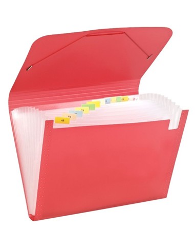 CARPETA FUELLE FOLIO PLASTICO CARCHIVO ROJO