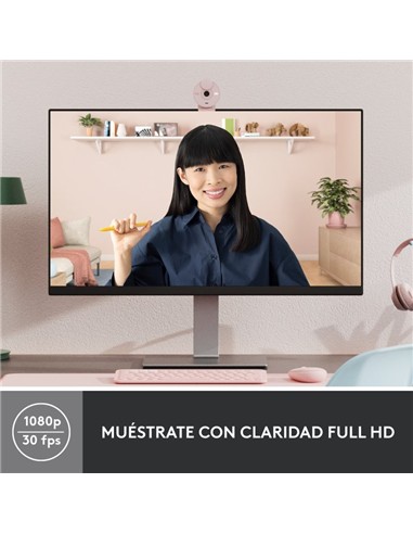 WEBCAM LOGITECH BRIO 300 FHD USB-C ROSE