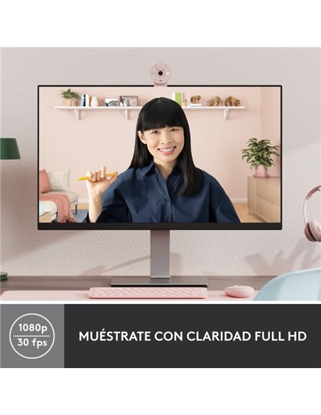 WEBCAM LOGITECH BRIO 300 FHD USB-C ROSE