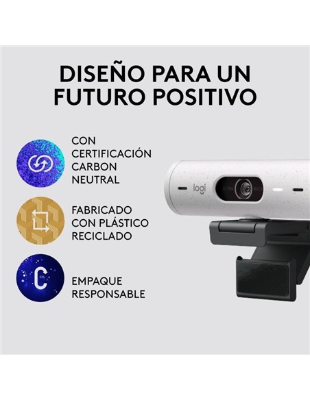 WEBCAM LOGITECH BRIO 500 FHD USB-C WHITE