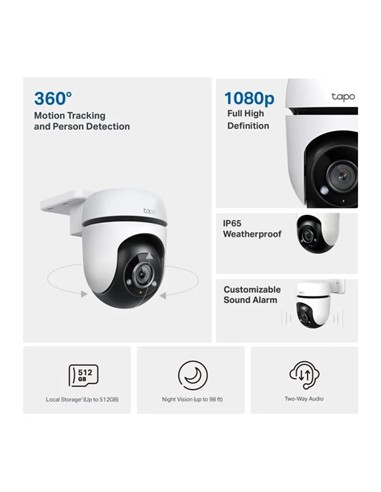 CAMARA IP TP-LINK TAPO C40 WIRELESS IP65 EXTERIOR