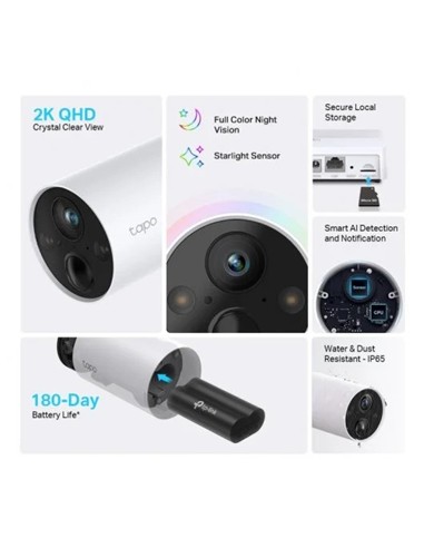 CAMARA IP TP-LINK TAPO C420S2 WIRELESS 2K QHD IP65