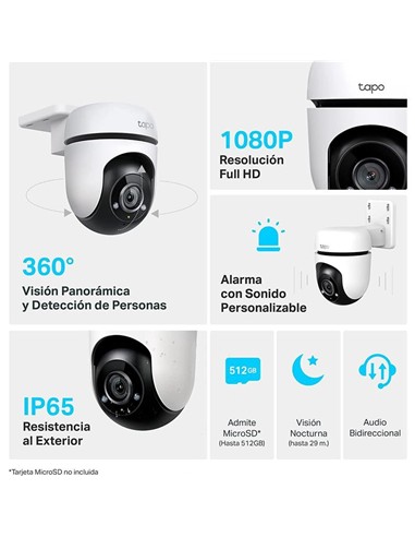 CAMARA IP TP-LINK TAPO C500 WIFI 360º FHD IP65 MOT