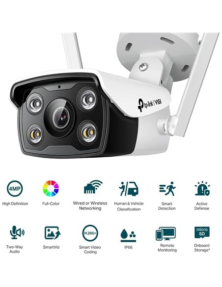 CAMARA IP TP-LINK VIGI BULLET 4MP 4MM IR 30M IP66