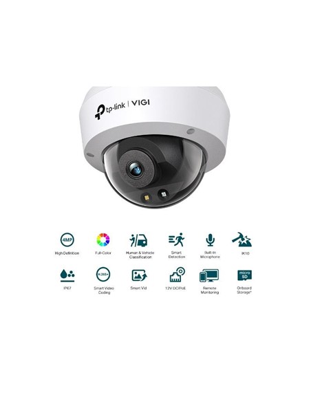 CAMARA IP TP-LINK VIGI DOME EXTERIOR/INTERIOR 4MP