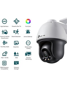 CAMARA IP TP-LINK VIGI PT 4MP 4MM IR 30M IP66 POE 2