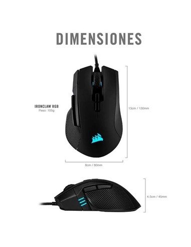 RATON GAMING CORSAIR IRONCLAW USB RGB BLACK