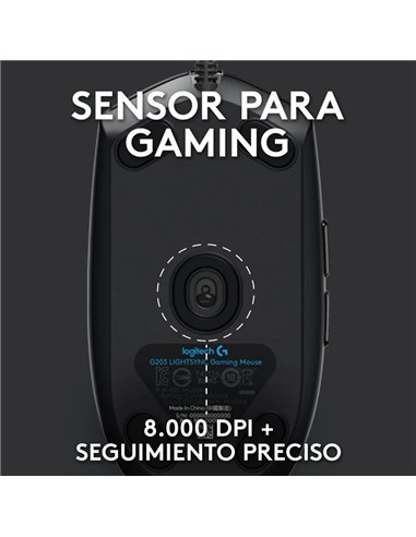 RATON LOGITECH G102 LIGHTSYNC RGB USB BLACK