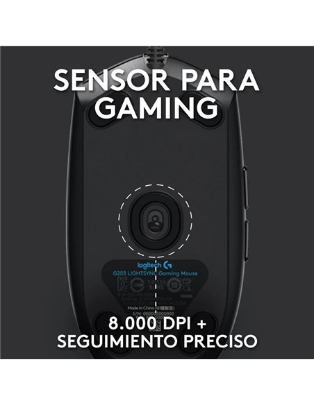 RATON LOGITECH G102 LIGHTSYNC RGB USB BLACK