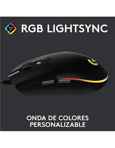 RATON LOGITECH G203 LIGHTSYNC RGB USB BLACK